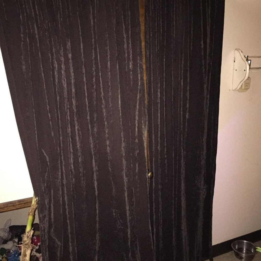 Crushed Brown Velvet Curtain 2 53X83 - Picture 1 of 4